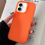 For iPhone 16 Plus Transparent Comfortable Frosted TPU Phone Case(Orange)