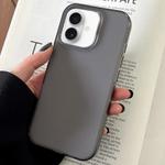 For iPhone 16 Plus Transparent Comfortable Frosted TPU Phone Case(Black)
