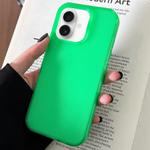For iPhone 16 Plus Transparent Comfortable Frosted TPU Phone Case(Green)