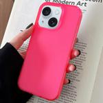 For iPhone 15 Transparent Comfortable Frosted TPU Phone Case(Rose Red)