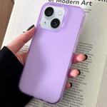 For iPhone 15 Transparent Comfortable Frosted TPU Phone Case(Purple)