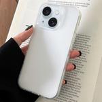 For iPhone 15 Transparent Comfortable Frosted TPU Phone Case(White)