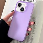 For iPhone 14 Plus Transparent Comfortable Frosted TPU Phone Case(Purple)