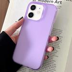 For iPhone 12 Transparent Comfortable Frosted TPU Phone Case(Purple)