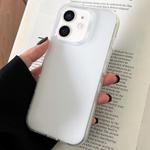 For iPhone 12 Transparent Comfortable Frosted TPU Phone Case(White)