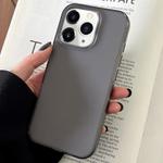 For iPhone 11 Pro Max Transparent Comfortable Frosted TPU Phone Case(Black)