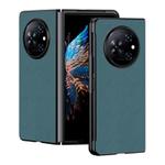 For Tecno Phantom V Fold Ultra-thin Plain Skin Leather Phone Case(Green)