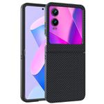 For Infinix Zero Flip India Ultra-thin Carbon Fiber Texture Printing Phone Case(Black)