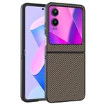 For Infinix Zero Flip India Ultra-thin Carbon Fiber Texture Printing Phone Case(Gold)