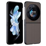 For Tecno Phantom V Flip Ultra-thin Carbon Fiber Texture Printing Phone Case(Gold)