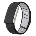 For WHOOP 5.0 Electrocardiogram Silicone Sports Watch Band(Black+Light Grey)