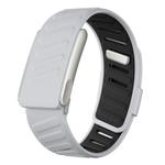 For WHOOP 5.0 Electrocardiogram Silicone Sports Watch Band(Light Grey+Black)