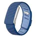 For WHOOP 5.0 Electrocardiogram Silicone Sports Watch Band(Dark Blue+Light Blue)
