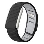 For WHOOP 5.0 Regular Silicone Sports Watch Band(Black+Light Grey)