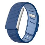 For WHOOP 5.0 Regular Silicone Sports Watch Band(Dark Blue+Light Blue)