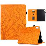 For Xiaomi Redmi Pad 2 Fortune Tree Embossed Leather Smart Tablet Case(Khaki)
