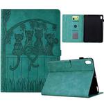 For Xiaomi Redmi Pad 2 Cats Embossed Leather Smart Tablet Case(Light Blue)