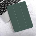 For iPad 9.7 (2018) & (2017) WIWU Ultra-thin 3-folding Horizontal Flip PU Leather + TPU Case with Holder & Wake-up / Sleep Function(Dark Green)