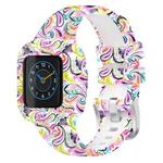 For GarminFit JR3 / Garmin Vivofit JR 3 xDfind Steel Buckle Printed Silicone Watch Band(Facial Makeup)