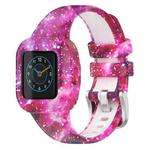 For GarminFit JR3 / Garmin Vivofit JR 3 xDfind Steel Buckle Printed Silicone Watch Band(Starry Sky)