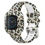 For GarminFit JR3 / Garmin Vivofit JR 3 xDfind Steel Buckle Printed Silicone Watch Band(Leopard)