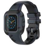 For GarminFit JR3 / Garmin Vivofit JR 3 xDfind Steel Buckle Printed Silicone Watch Band(Camouflage Gray)