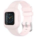 For GarminFit JR3 / Garmin Vivofit JR 3 xDfind Silver Steel Buckle Solid Color Silicone Watch Band(Pink)