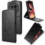 For Meizu Note 16 Magnetic Vertical Flip Leather Phone Case with Buckle(Black)