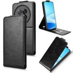 For Meizu Note 16 Pro Magnetic Vertical Flip Leather Phone Case with Buckle(Black)