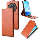 For Meizu Note 16 Pro Magnetic Vertical Flip Leather Phone Case with Buckle(Brown)
