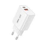 REMAX U187 30W USB and Type-C GaN Fast Charger, Specification:EU Plug(White)