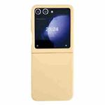 For Samsung Galaxy Z Flip5 Large Window Skin Feel PC Phone Case(Yellow)