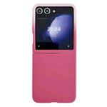 For Samsung Galaxy Z Flip5 Large Window Skin Feel PC Phone Case(Gradient Rose)