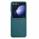 For Samsung Galaxy Z Flip5 Large Window Skin Feel PC Phone Case(Dark Green)
