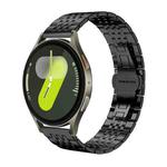 For Samsung Galaxy Watch 7 / 6 / 5 / FE 20mm xDfind Seven-bead Solid Stainless Steel Watch Band(Black)