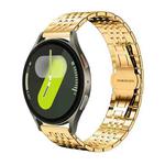 For Samsung Galaxy Watch 7 / 6 / 5 / FE 20mm xDfind Seven-bead Solid Stainless Steel Watch Band(Gold)