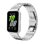 For Samsung Galaxy Fit3 SM-R390 18mm xDfind Seven-bead Solid Stainless Steel Watch Band(Silver)