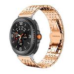 For Samsung Galaxy Watch8 20mm xDfind Seven-bead Solid Stainless Steel Watch Band(Rose Gold)