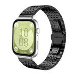 For Huawei Watch Fit4 / Fit3 / Fit4 Pro 20mm xDfind Seven-bead Solid Stainless Steel Watch Band(Black)