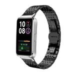 For Huawei Band 10 / 9 / 8 14mm xDfind Seven-bead Solid Stainless Steel Watch Band(Black)