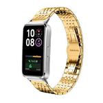 For Huawei Band 10 / 9 / 8 14mm xDfind Seven-bead Solid Stainless Steel Watch Band(Gold)