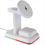 H63 15W 3 in 1 Magnetic Wireless Charger Stand(White)