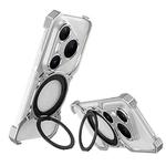 For Huawei Pura 80 Pro Mechanical Arm Borderless MagSafe Holder Metal Phone Case(Silver)