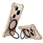 For Huawei Pura 80 Pro+ Mechanical Arm Borderless MagSafe Holder Metal Phone Case(Gold)