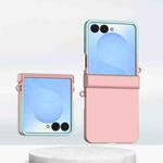 For Samsung Galaxy Z Flip7 5G Integrated Hinge Side Buckle PC Phone Case(Pink Cyan Gradient)