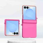 For Samsung Galaxy Z Flip7 5G Integrated Hinge Side Buckle PC Phone Case(Rose Pink Gradient)