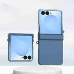 For Samsung Galaxy Z Flip7 5G Integrated Hinge Side Buckle PC Phone Case(Dark Blue Gradient)