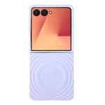 For Samsung Galaxy Z Flip7 5G Wave Texture MagSafe Skin Feel PC Phone Case(Purple)