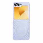 For Samsung Galaxy Z Flip6 / Flip5 Wave Texture MagSafe Skin Feel PC Phone Case(Purple)