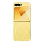 For Samsung Galaxy Z Flip6 / Flip5 Wave Texture MagSafe Skin Feel PC Phone Case(Yellow)
